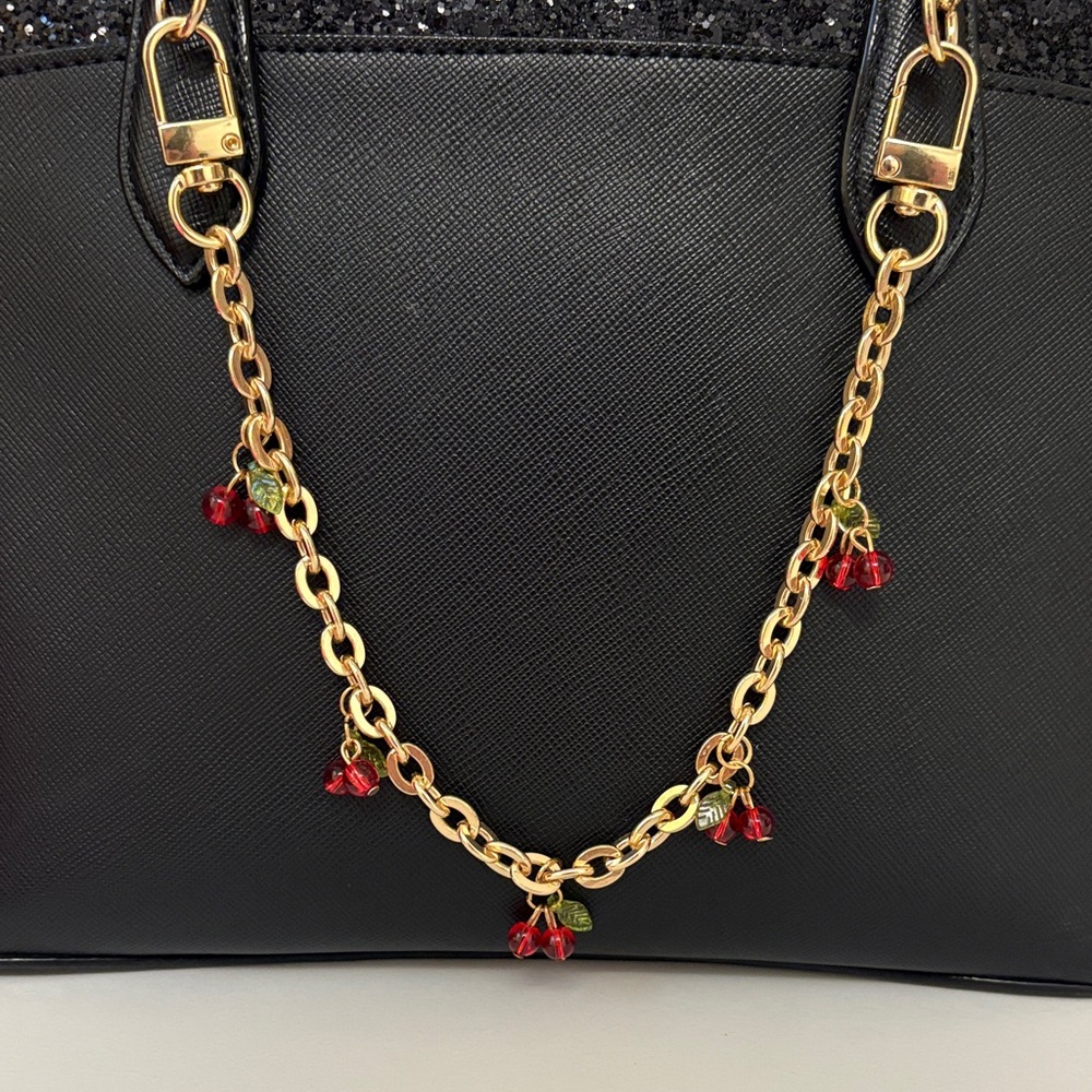 Cherry and Gold Bag Chain